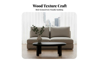 Wabi-Sabi aesthetic Bean-Shaped Coffee Table Rounded Corners Modern Coffee Table Natural Wood Grain Home Furnishing Irregular Shape for Small Apartment Dwellers, Guesthouse Owners, Interior Designers, Lounge Area