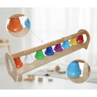 Wooden Percussion Toy Sturdy Toy with Metal Bells Educational Bells for Playroom, Classroom