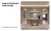 Light Luxury design Geometric Base Hall Table Modern Minimalist Entryway Stand Creative creative home concept Furniture Slim silhouette for Interior Designers, Decor lovers, New Residents, Foyer, Hallway, Living Room