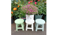 Round Wooden Stool Multi-Purpose Round Wood Plant Stand Lightweight for Balcony