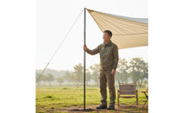 2 Pieces Steel Shelter Support Rods Additional Long Steel Shelter Poles Tarp Poles Long-Lasting Camping Equipment Easy Assembly