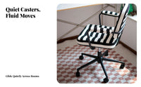 Armless Lowsupport Caster Chair Space-Saving Office Furniture Easy Assembly