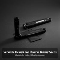 Road Bike Crankset Lightweight Design Hollow Arm Crankset Anodized Finish Drivetrain Components for Biking Enthusiasts, Competitive