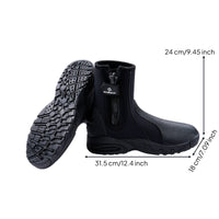 5mm Dive Boots with Hard Sole Treaded Dive Boots with Zipper Non-Slip Footwear Secure for Snorkeling