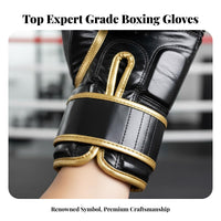 Long-Lasting PU Leather Boxing Gloves Pearlescent Finish Muay Thai Gloves Shock Absorbing Padding Combat Sports Equipment Reinforced Stitching for Men, Women, Young Athletes, Fitness, Competition