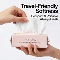 Facial Towel 60 Count, Extra Thick Face Cleansing Cloth for Makeup Removal Pattern Single Layer Dry Wipes for Baby and Adults, Soft
