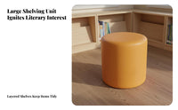 Curved-Shaped shelving unit Sofa Built-in Storage kids' literacy corner for Daycare Center