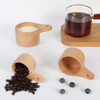 Beech Wood Measuring Spoon and Cup Set for Baking, 50g-230g