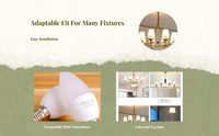 E14 LED Candle Bulb 800lm 2700K