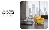 Upholstered Barrel Chair Light Luxury Home Seating Nordic design Minimalist Design for Business Owners, Homeowners, Hotel Lobby