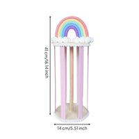 Hair Clip Storage Rack Tabletop Hair Clip Stand Barrette Holder Rainbow Pastel for Girls, Nursery, Bedroom