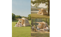 Quick Setup Inflatable Tent with Awning Long-Lasting Inflatable Cabin Tent Windproof Spacious for Families, Camping