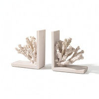 Coral Bookends Sculptural Coral Bookend Textured for Bookshelf, Home Decorators