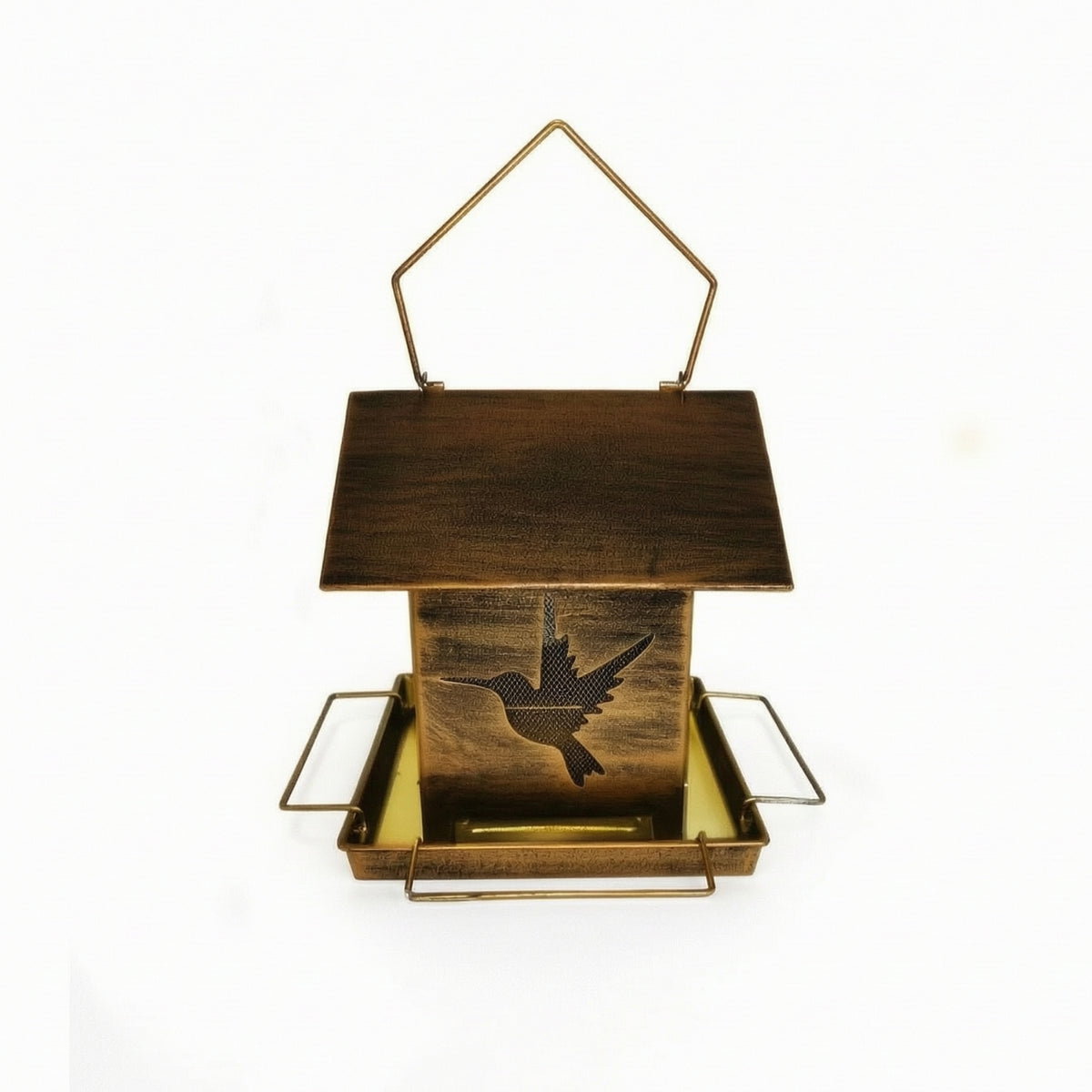 Hanging Bird Feeder Metal Bird Feeder with Tray Weatherproof for Patio