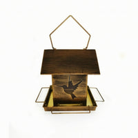 Hanging Bird Feeder Metal Bird Feeder with Tray Weatherproof for Patio