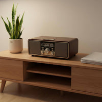 Vintage Wood Radio Card Playback Wooden Bluetooth Speaker Strong Reception