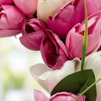 Pink and White Bloom Wreath Mother's Day Gift Artificial Bloom Wreath for Garden