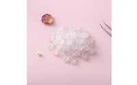 100 Pieces Lash Glue Tray with Flower Wells Compact Lash Tray Portable Holder for Beauticians