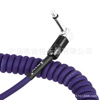 IRIN吉他弹簧线降噪屏蔽直对弯头电吉他音频线3米吉他音箱连接线