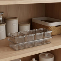 4 Compartment Seasoning Box Dust-Proof Lids 4 Compartment Seasoning Box