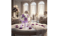 White and Purple Wedding Floral Arrangement Western Design Floral Decor Won't