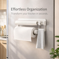 Cabinet and Boat Dispensing Paper Towel Holder for Kitchen, Metal Roll with Strong Suction for Cleaners