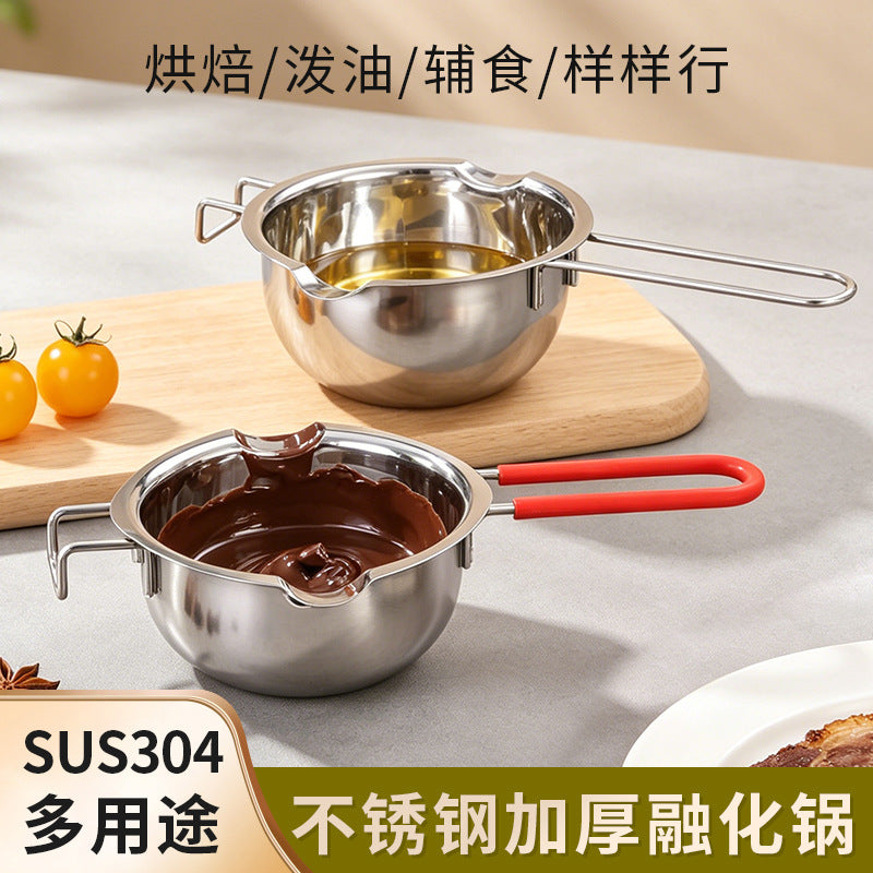 304 Stainless Steel Chocolate Melting Pot with Double Boiler