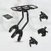 Compatible Cycle Rear Rack with Mounting Plate Adjustable Rear Cargo Rack Stable Lightweight for Commuters, Cyclists, Commuting