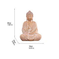 Wood Grain Buddha Ornament Chinese Design Home Decor Serene Design for Tea Room