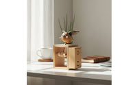 Hovering Piglet Music Box Wood Wooden Music Box Whimsical Wooden Sculpture for Collectors, Desks, Shelves, Bedrooms