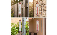 Thermometer with Mounting Bracket Bronze Effect for Yard, Gardeners