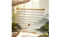 Handheld 9-Tone Chime with Mallet Single-Row Bar Chime with Mallet Relaxing Instrument for Percussionists, Sound Baths