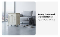 Foldable Wheeled Container With casters Household Storage Front Opening Door