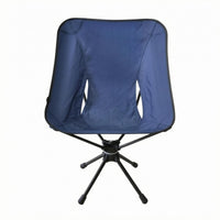 360 Swivel Camping Chair Metal Frame Compact Travel Chair Four-Leg Base