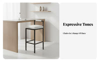Bar Stool with Spinerest Nordic Design Counter Chair Modern Design Light Luxury for Cafe Owners, Kitchen Island, Home