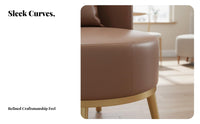 Upholstered Barrel Chair Modern Design Lounge Seat Highresilient Padding Ergonomic Ergonomic for Adults, Readers, Cafe, Office