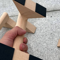 Wooden Press-up Stands Stable Press-up Stands with Triangular Base Ergonomic Parallettes for Beginners, Home Gym