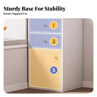 Corner Shelf Unit with Drawers Enclosed Compartments Storage Cabinet for Bedroom