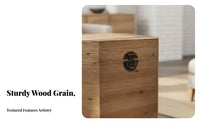 Vintage Look Trunk Distressed Finish Storage Chest Multi-Functional Furniture Long-Lasting Construction for Homeowners