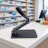 Handsliberated Product Code Scanner Holder Adjustable Scanner Holder with Clamp Space-Saving Product Code Reader Stand Stable for Cashiers, Checkout Counters, Warehouses