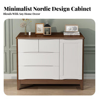5-Drawer Chest Multi-Functional Storage Furniture adaptable Design Space-Saving for Apartment Dwellers, Remote Workers, Hallway