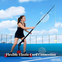Solo Badminton Practice Aid Luminous Badminton Return Practice Aid Training Aid Easy Installation Sports Equipment Adjustable