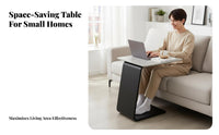 C-Shaped Snack Table Movable C-Shaped Couch Table multipurpose for Small Spaces