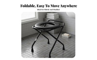 Foldable Design Bedside Commode 3-in-1 Versatility Bedside Commode Chair Non-Slip Feet Portable Toilet Chair Easy to Clean for Disabled People, Patients Women, Shower, Nursing Homes, Bathroom