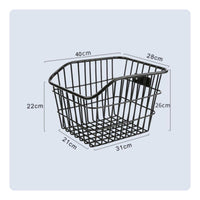Multi-Purpose Rear Bike Basket Large Capacity Cycle Rack Basket Universal Fit for Students, Commuters, Commuting, Shopping