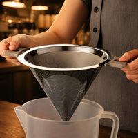 Reusable Milk Tea Filter Double Handles Double Handle Cone Strainer Easy To