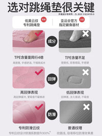 佑美室内跳绳减震垫静音瑜伽垫健身家用隔音专业防滑慢跑垫加厚