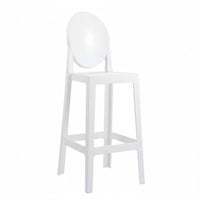 Clear Acrylic High Stool Transparent Seat Clear Stool with Backrest Light Luxury Protected for Interior Designers, Restaurant
