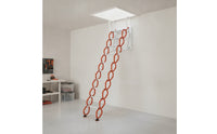 Wall-Attached Attic Ladder Space-Saving Attic Ladder with Handrails Anti-Slip Wall-Attached Loft Steps for Homeowners, Builders, Garage