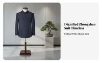 Men's Zhongshan Jacket, Chinese Style, Classic Elderly Outerwear, Thick Tang Coat